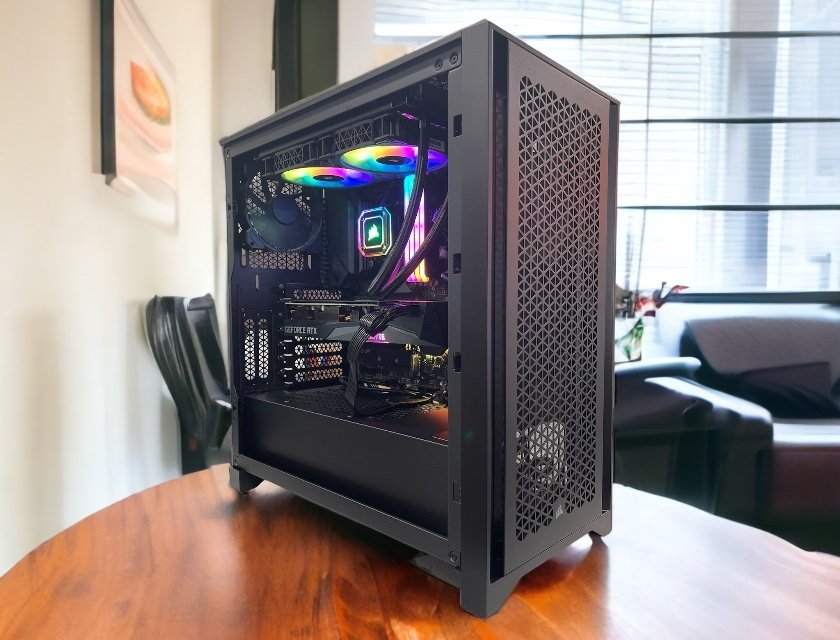 PC build in a Corsair case assembled by COMFIX I.T.
