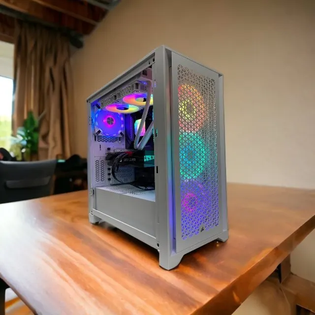 Intel i5 CPU, 16GB DDR4 RGB RAM, white Corsair case, Corsair liquid cooler, MSI Nvidia Geforce RTX3060Ti gaming PC build by COMFIX I.T.
