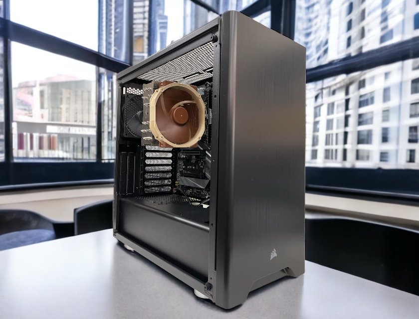 COMFIX I.T. assembling a PC on-site in Melbourne